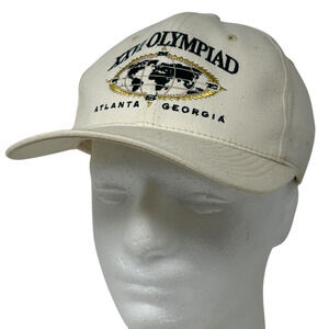 Vintage 90s XXVI Olympiad Atlanta Hat Cap 1996 Summer Olympic Games White